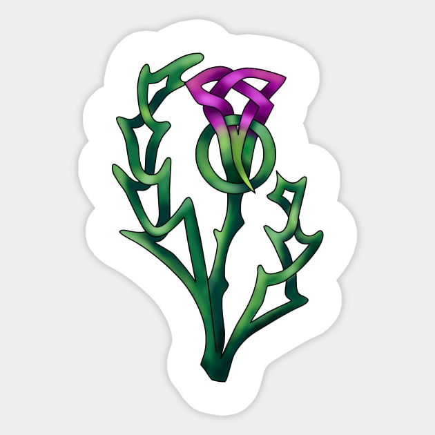 Thistle Sticker by KnotYourWorld4